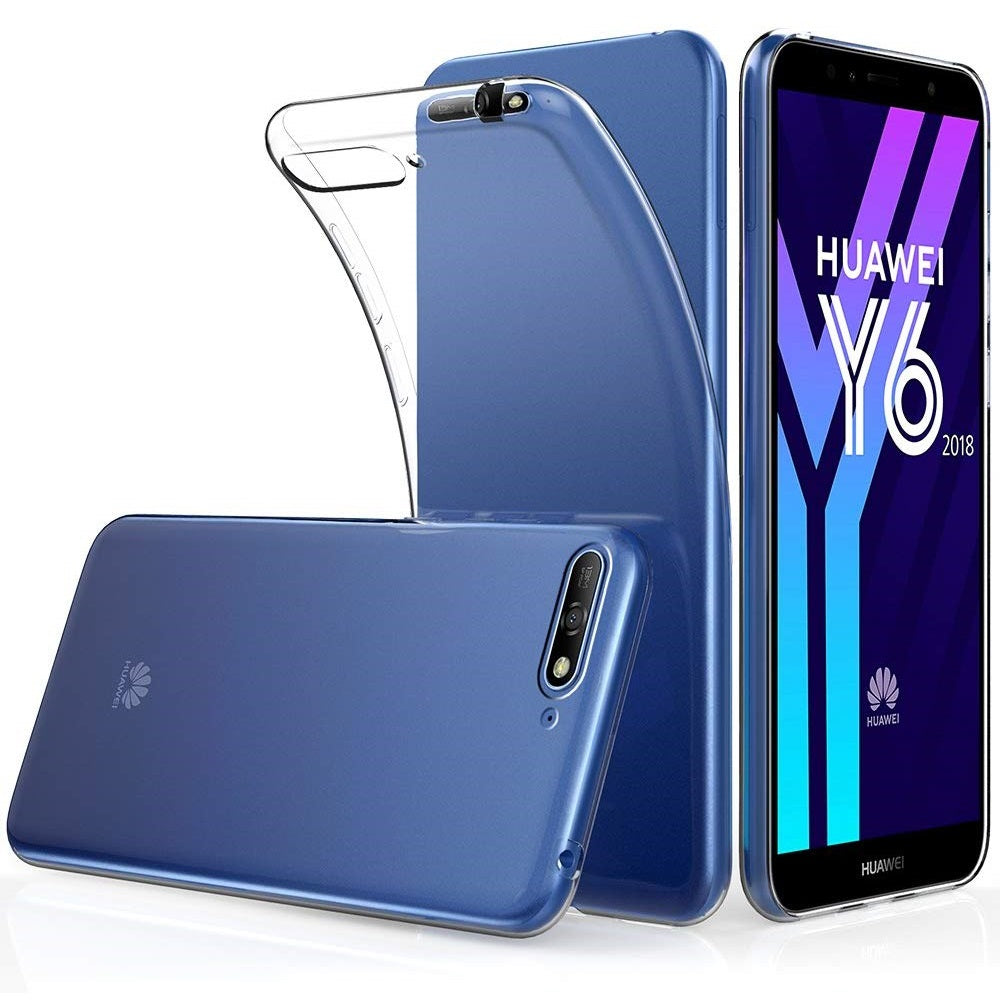 Funda para Huawei Y6 2018 TPU 100% Transparente Antishock