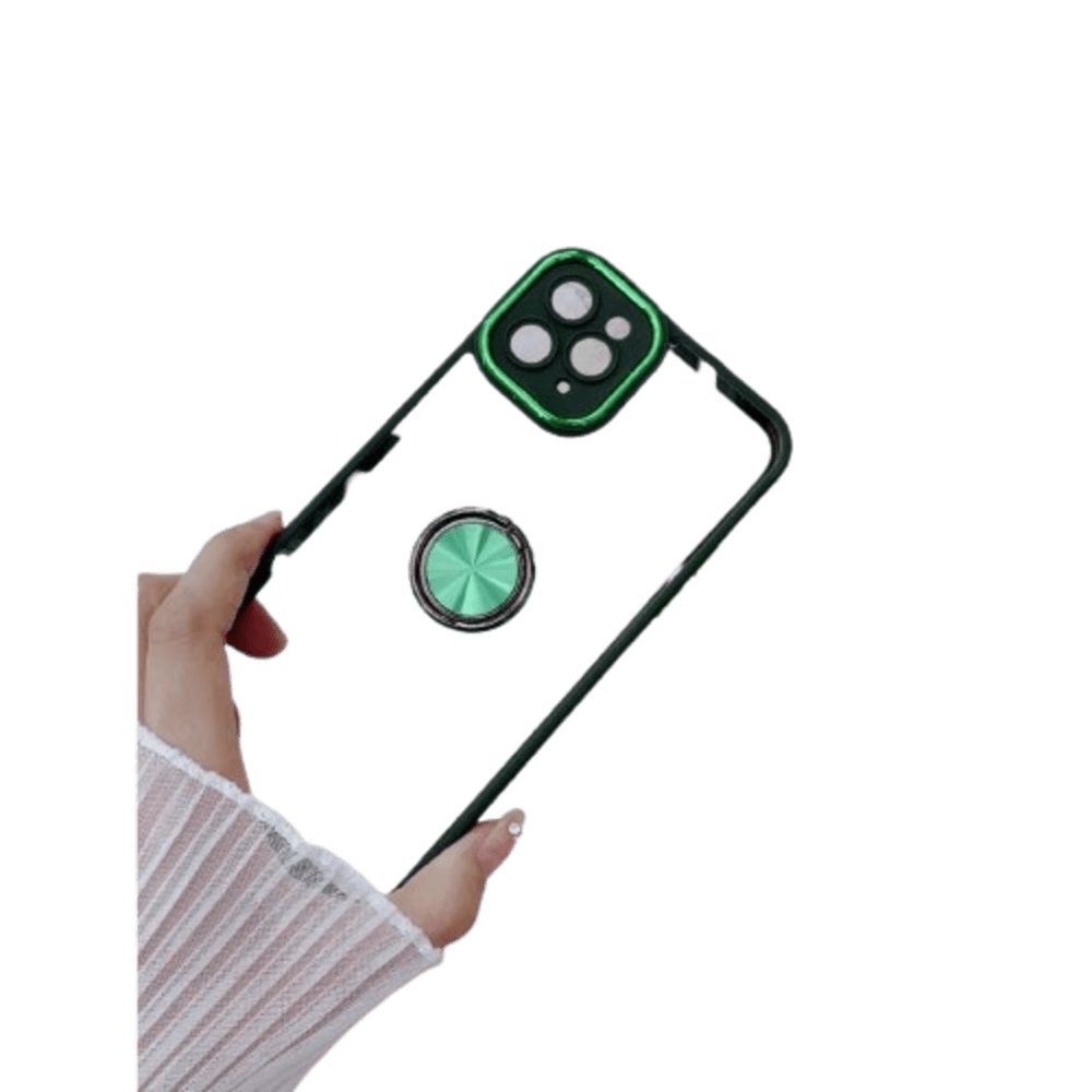 Funda Case para Samsung A04E Transparente Cromado Verde