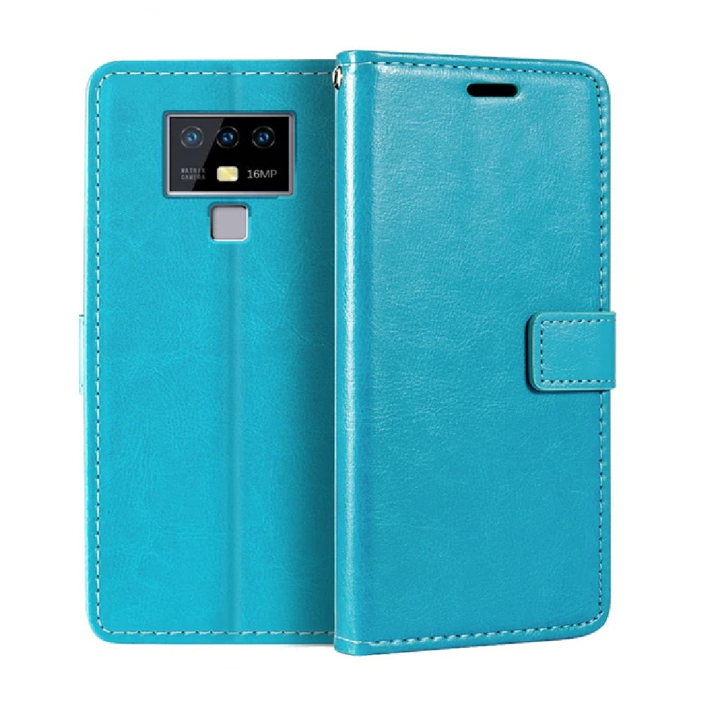 Funda Case para Samsung A01 FlipCover Celeste Antishock