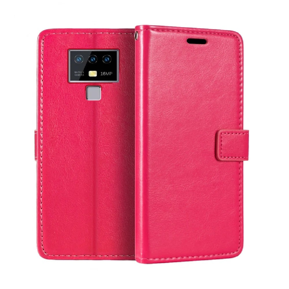 Funda para Motorola One Visión FlipCover Fucsia Antishock