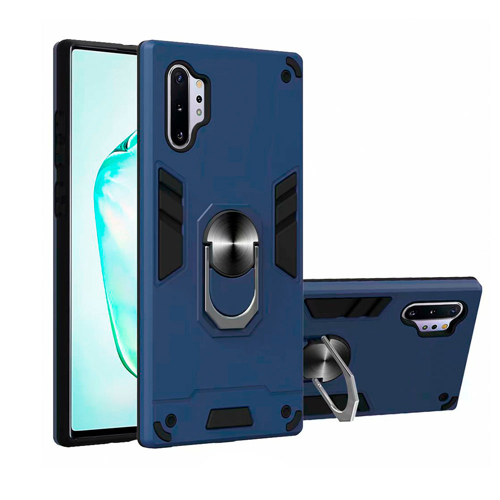 Funda para Motorola Moto G8 Plus con Anillo Metálico Azul