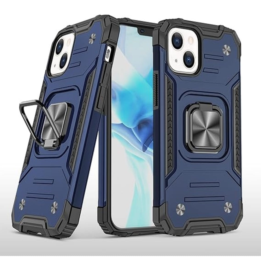 Funda para Motorola G9 Plus Robot con Aro Azul Antishock