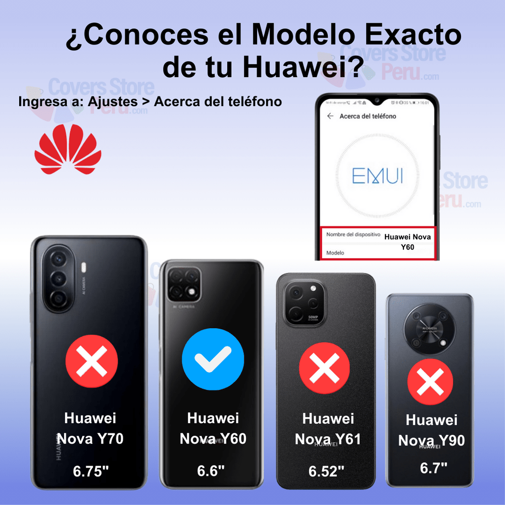 Funda para Huawei Nova Y60 Holder Parante con Anillo Azul