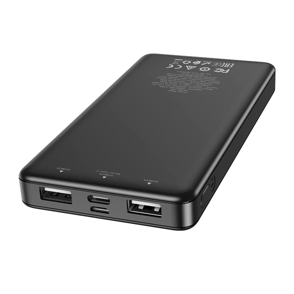 Power Bank 10000mAh Hoco J84 con Indicador LED Negro