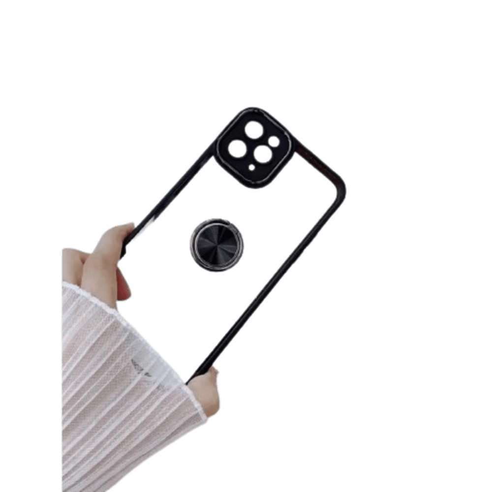 Funda Case para Oppo A77 Transparente Cromado Negro