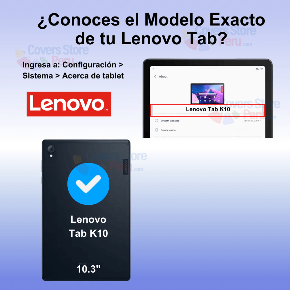 Funda para Lenovo Tab K10 10.3" Gomas con Parante Morada