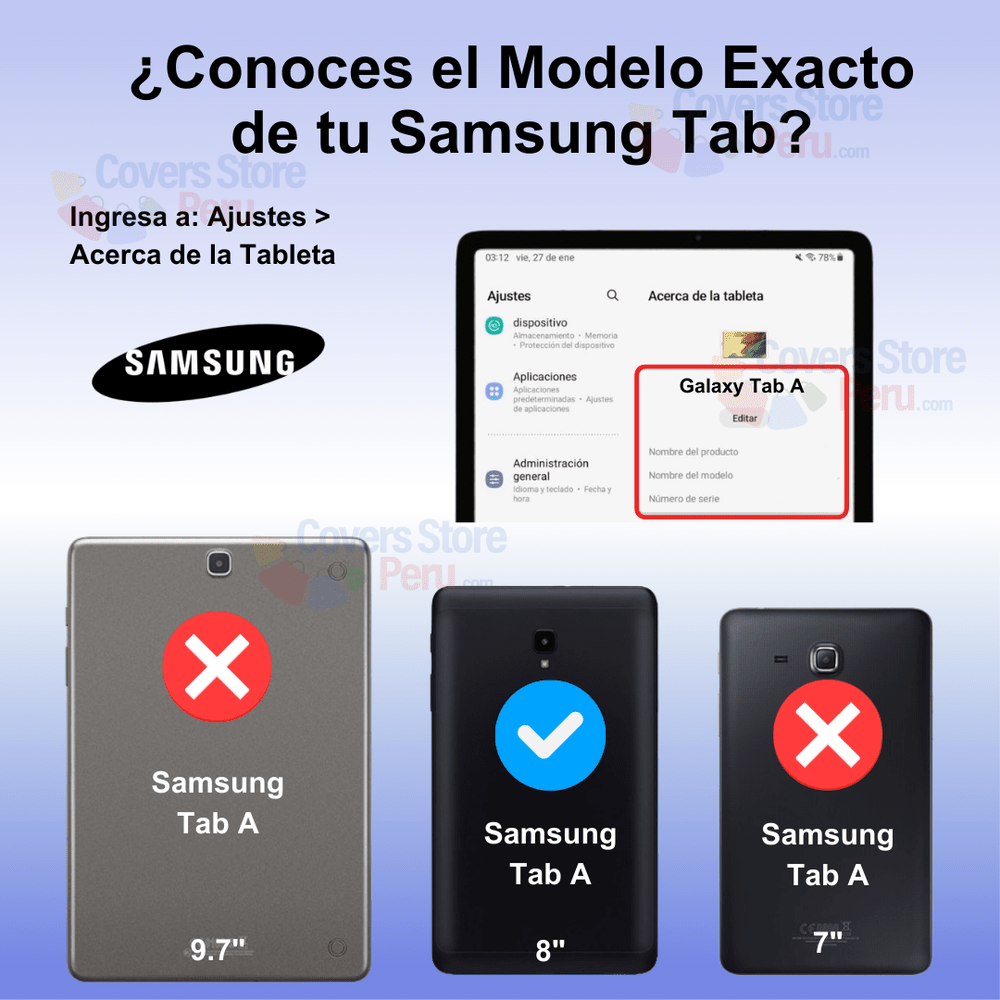 Funda Case de Samsung A 2019 8" con Portalápiz Rosada