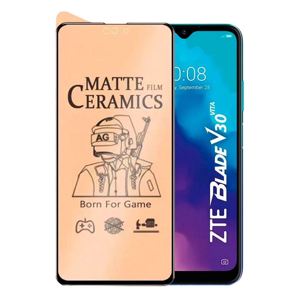 Mica para Zte V30 Protector de Cerámica Mate Antishock