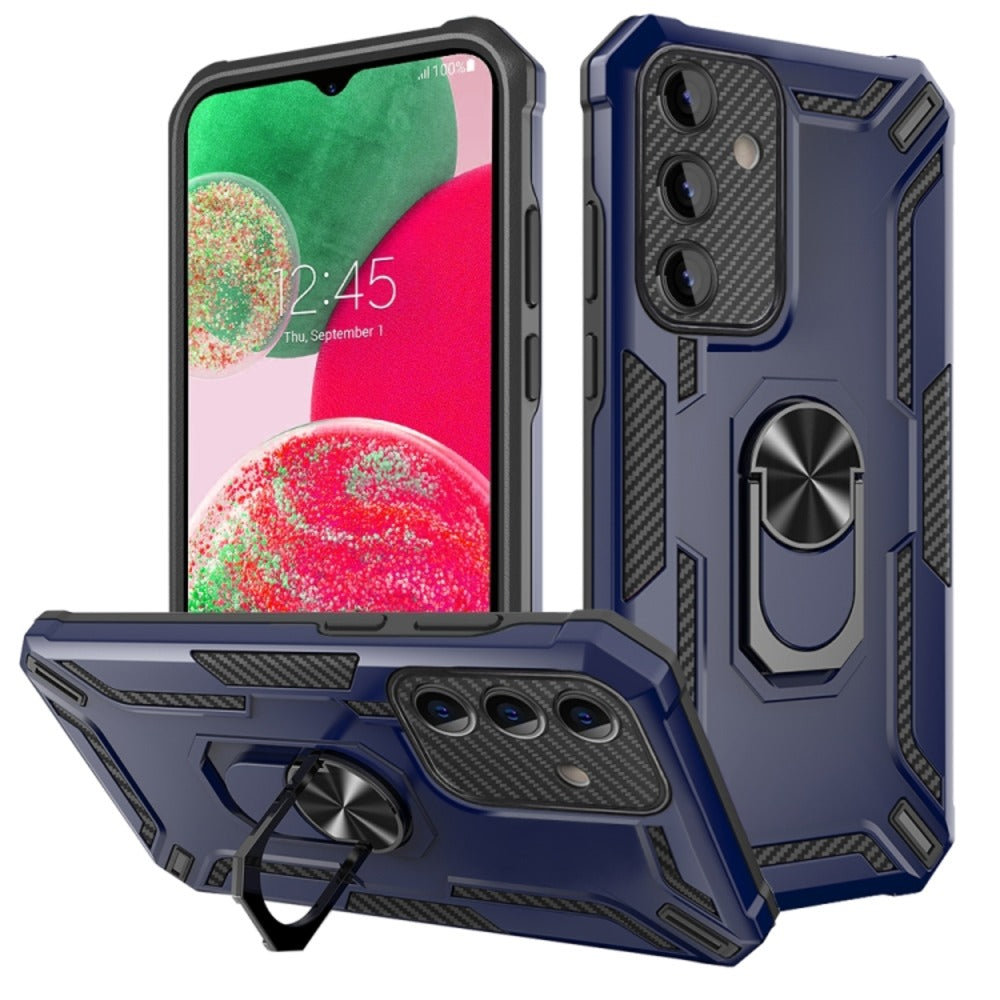 Funda para Honor X5 Plus Holder Parante + Anillo Azul