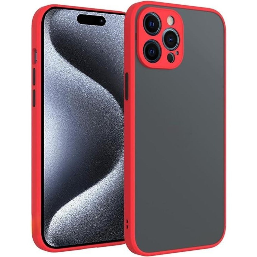 Funda Case para iPhone 7 Ahumado Mate Rojo Antishock