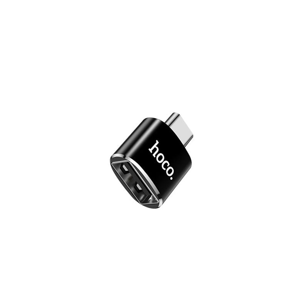 Adaptador USB a Tipo C con soporte OTG Hoco UA5 Negro