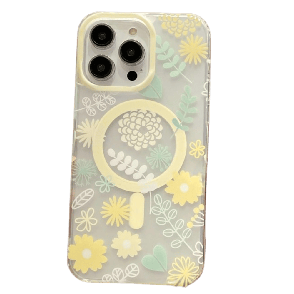 Funda para iPhone 14 Pro Magsafe Flower Yellow