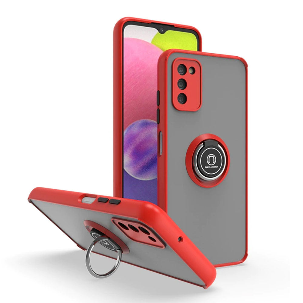 Funda Case para Samsung S10 Plus Ahumado con Anillo Rojo