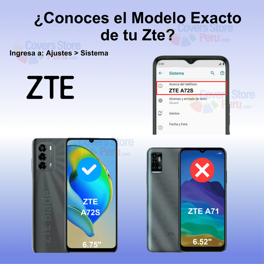 Mica para Zte A72S Cerámica Anti-Espía Antishock