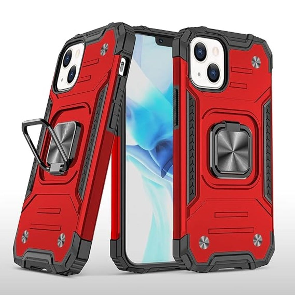 Funda para Motorola G9 Play Robot con Aro Rojo Antishock