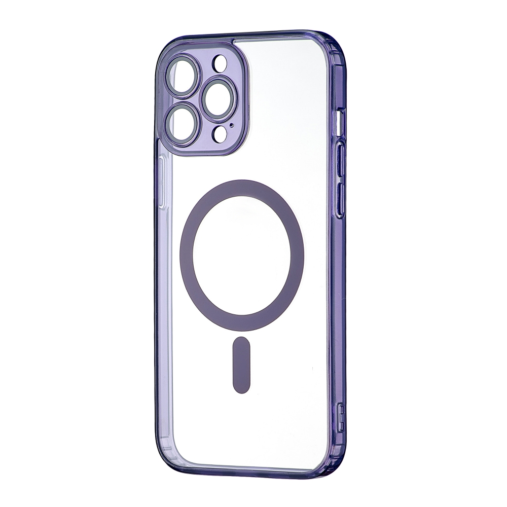 Funda para iPhone 12 Pro Max Magsafe Transparente Morado