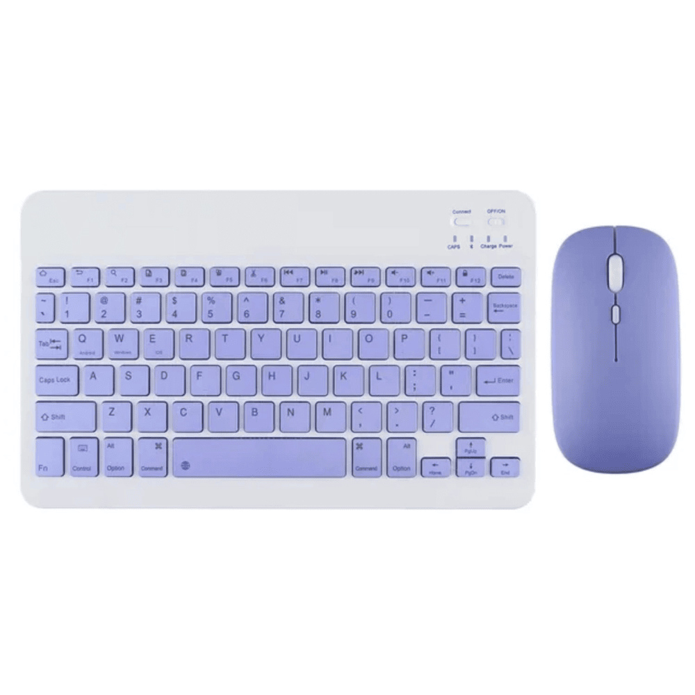 Teclado Bluetooth con mouse Morado para Tablet