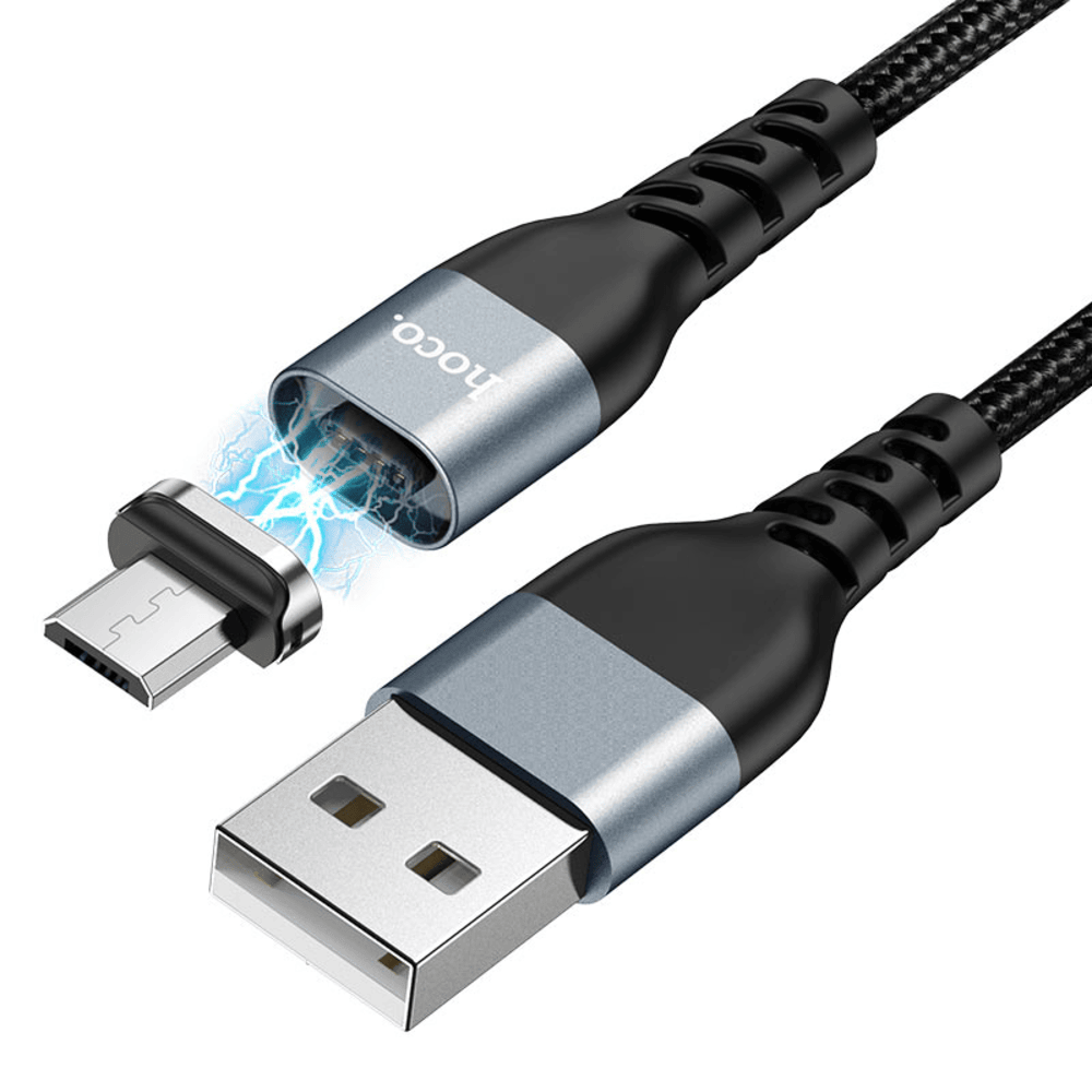 Cable Magnetico USB a Micro USB V8 1.2m Hoco U96 Negro