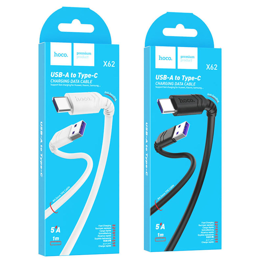 Cable De Datos 5A USB a Tipo C 1.5m Hoco X62 Negro Calidad