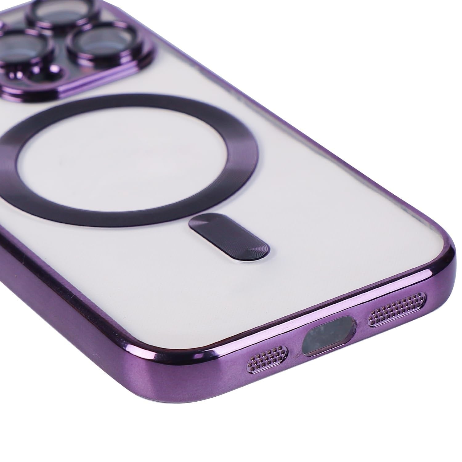 Funda iPhone 14 Magsafe con Protector de Camara Morado