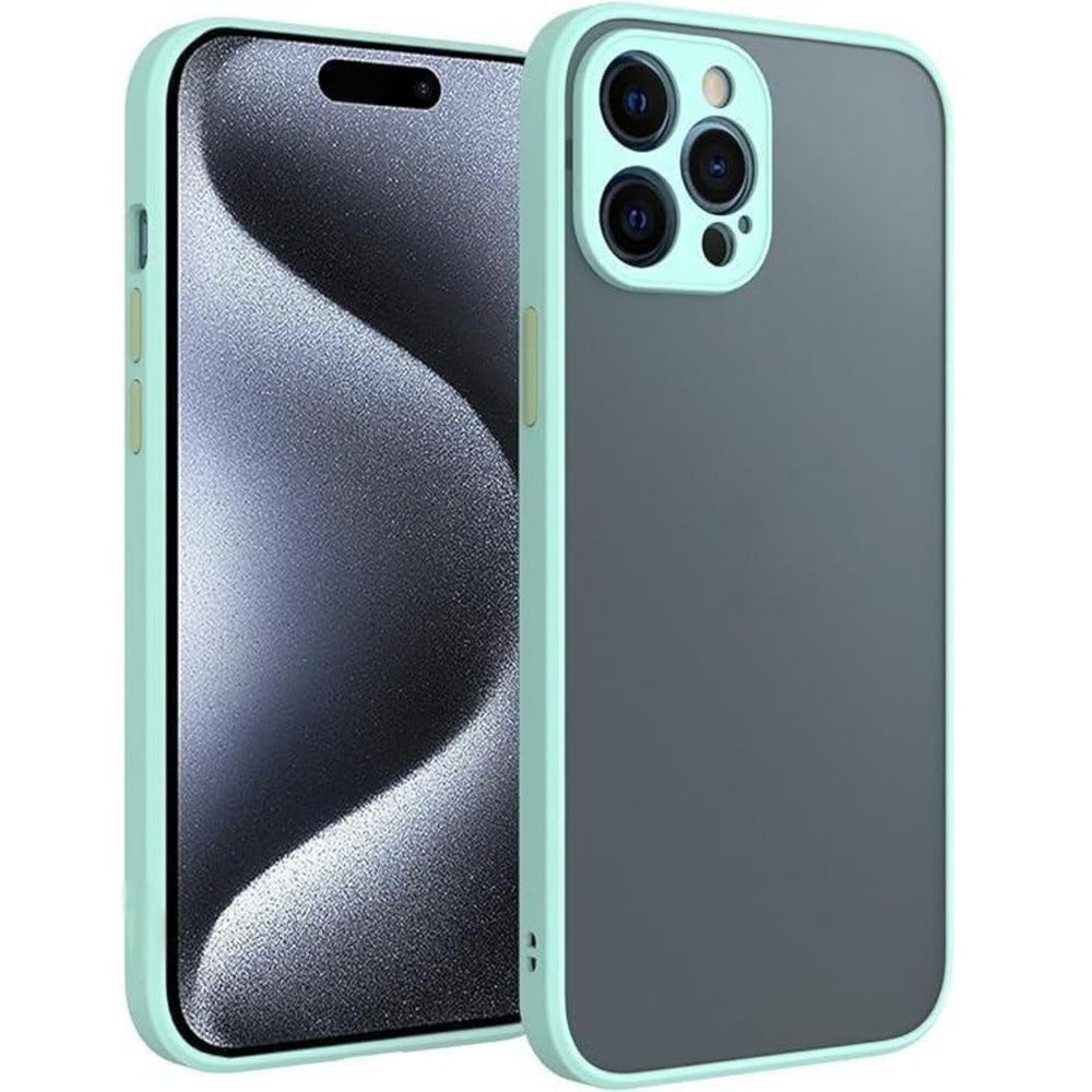 Funda para Huawei Y7A Ahumado Mate Verde agua Antishock