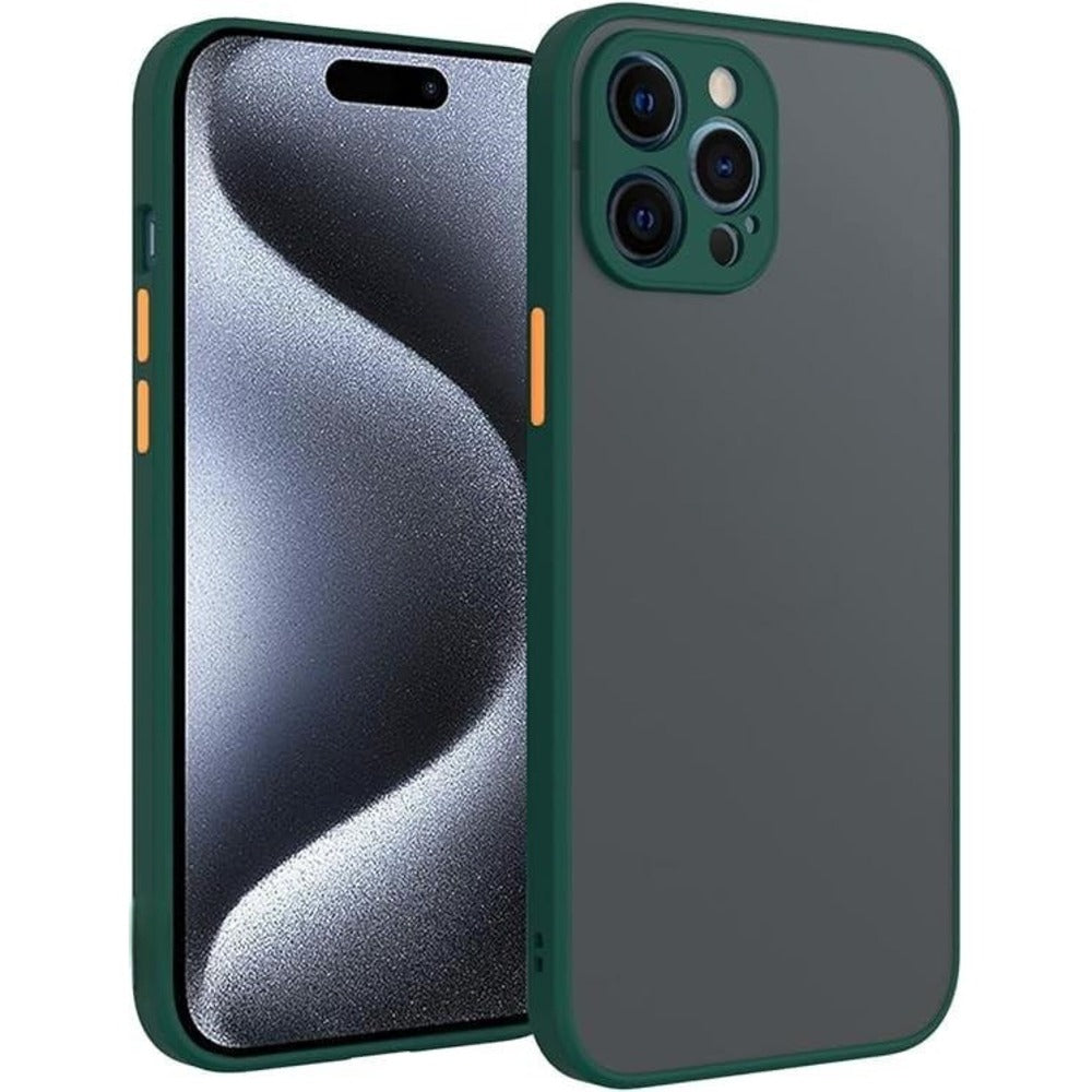 Funda para iPhone XR Ahumado Mate Verde bosque Antishock