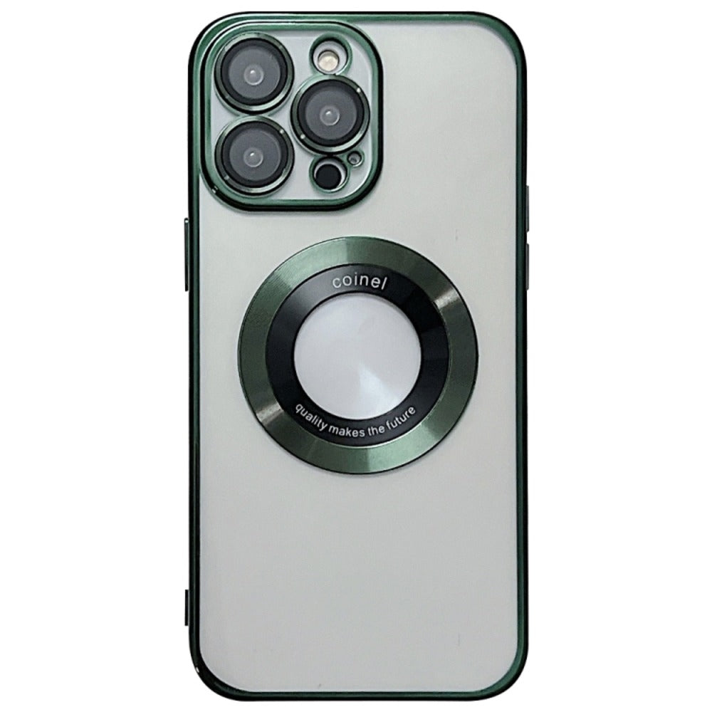 Funda para iPhone 14 Plus Magsafe Metalizado Verde Antishock