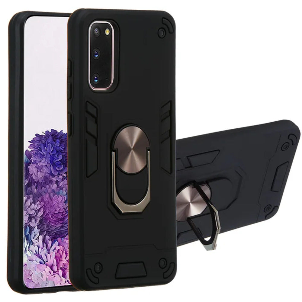 Funda for Xiaomi Redmi Note 10 5G con Anillo Metálico Negro