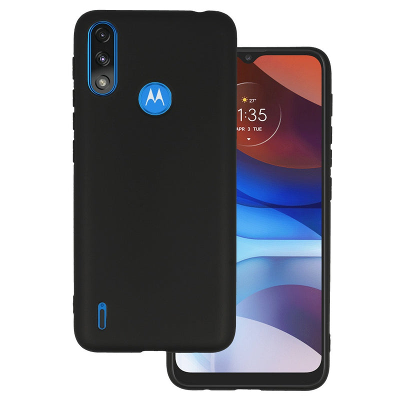 Funda para Motorola E7 Power Soft Feeling Antishock Negro