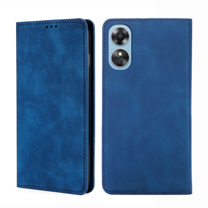 Funda Case para Oppo A17 Flip Cover Azul Antishock