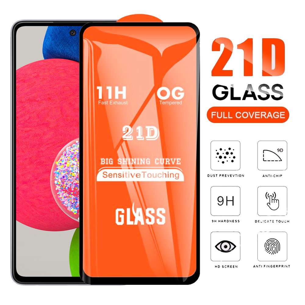 Mica para Samsung A21 Protector de pantalla 21D Antishock