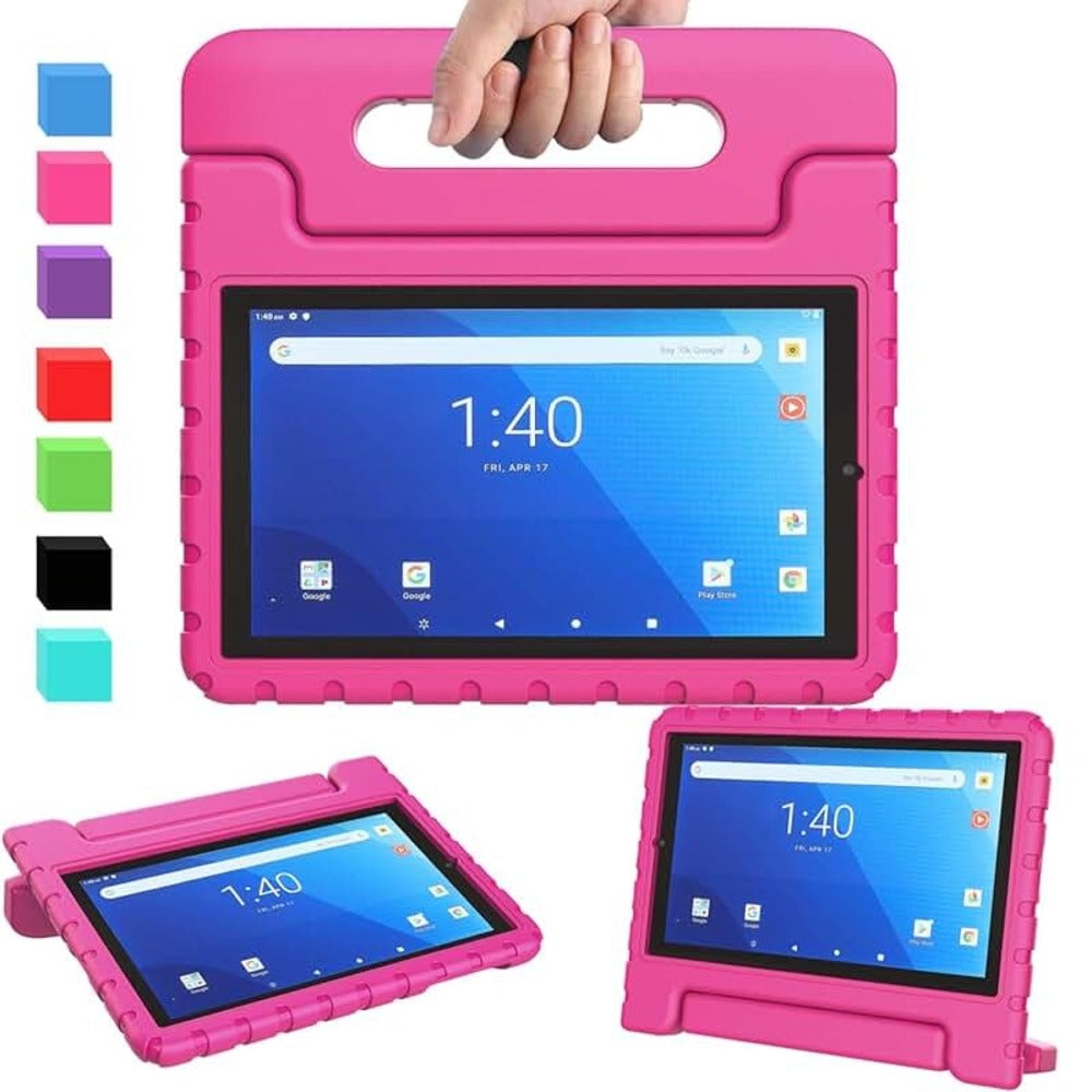 Funda para iPad 2 9.7" de Maleta en Goma Fucsia Antishock