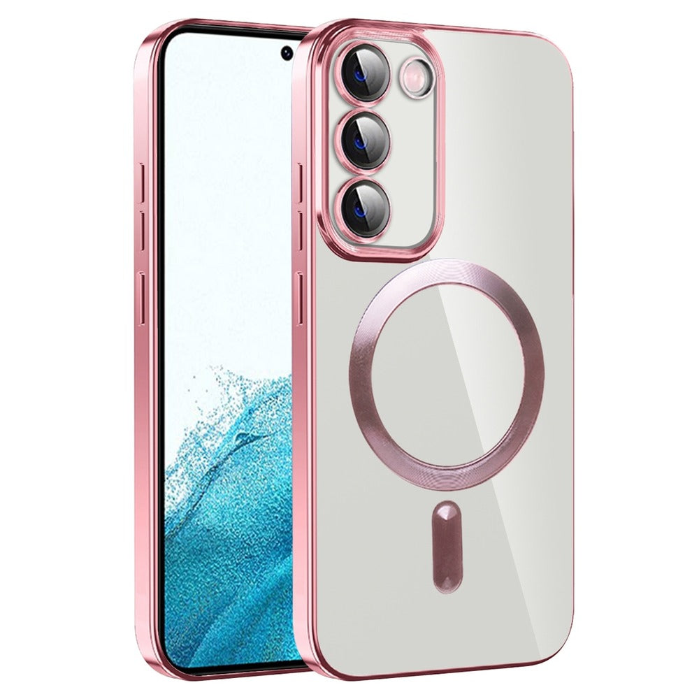 Funda Samsung S22 Magsafe con Protector de Camara Rosa