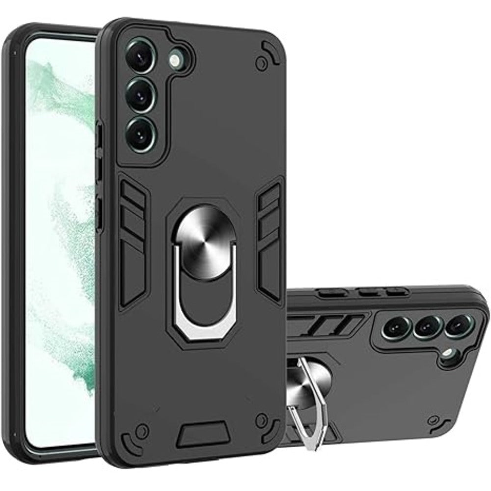 Funda Case para Samsung S22 Plus con Anillo Metálico Negro