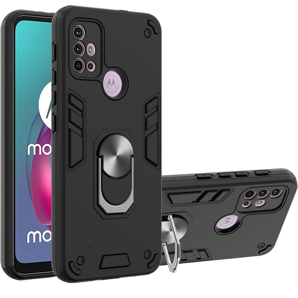 Funda para Motorola Moto G50 5G con Anillo Metálico Negro