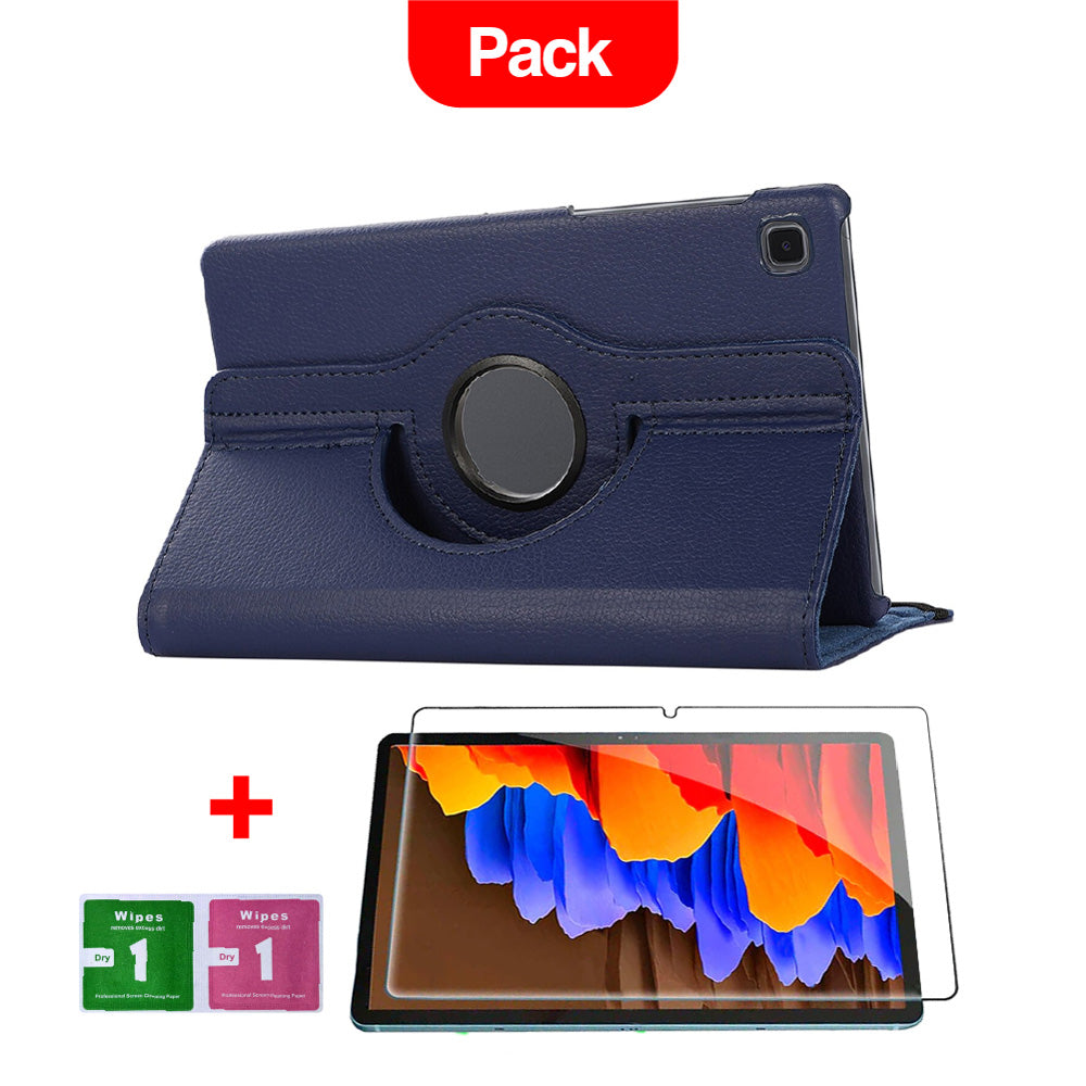 Combo Funda de Samsung Tab A7 10.4" T500 360° Azul + Mica