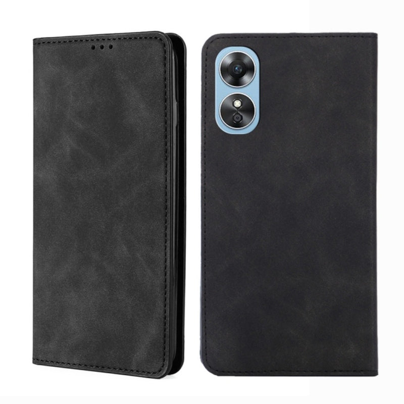 Funda Case para Oppo A17 Flip Cover Negro Antishock