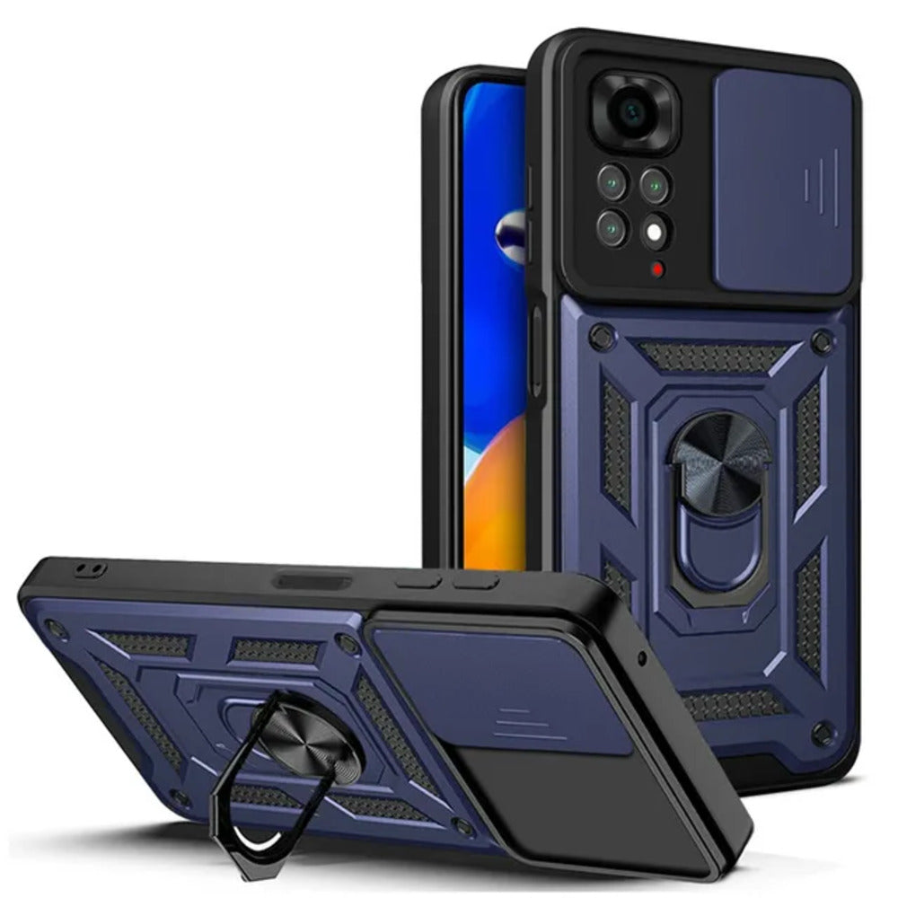 Funda Case for Xiaomi Note 11s Holder Protector Camara Azul