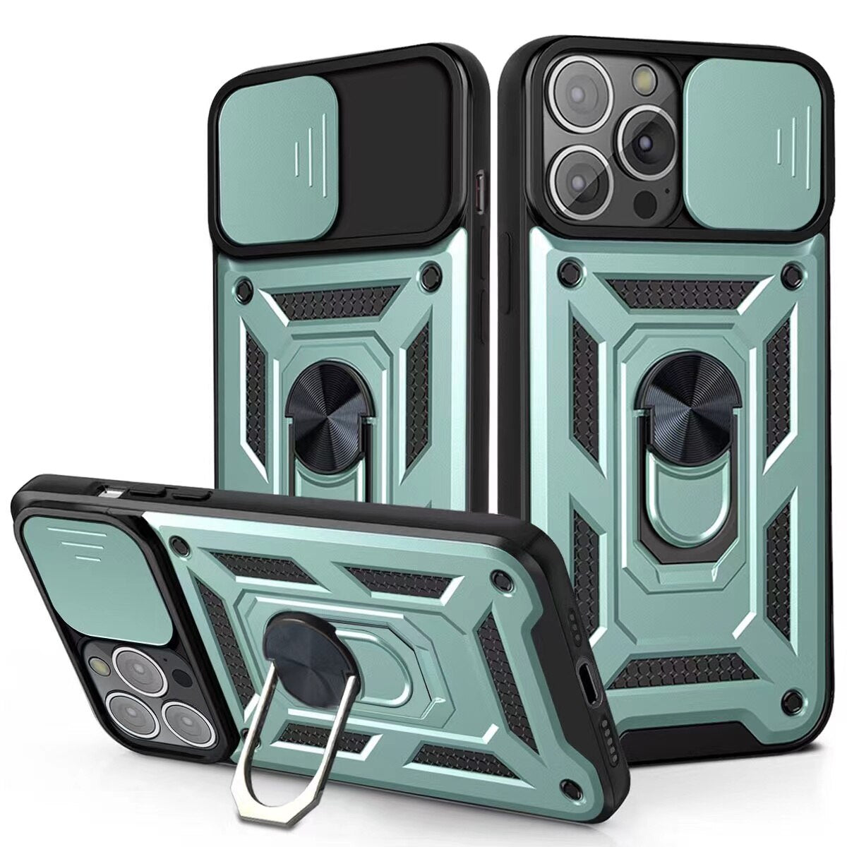 Funda Case para Samsung A11 Holder Protector Camara Verde