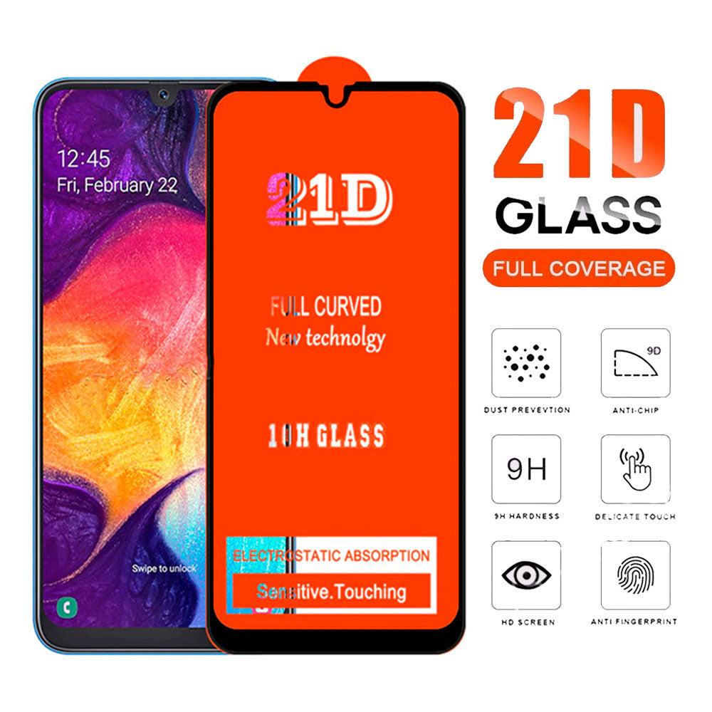 Mica para Samsung A10 Protector de pantalla 21D Antishock