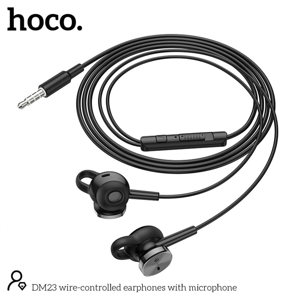 Audífono Intrauditivo Hoco DM23 Alámbrico 1,2m Negro