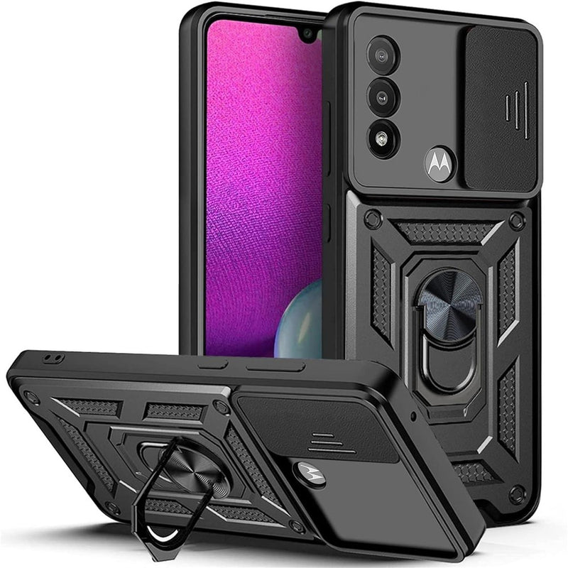 Funda para Motorola E7 Power Holder Protector Camara Negro