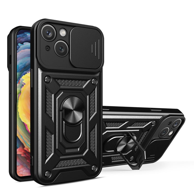 Funda Case para iPhone 13 Holder Protector Camara Negro