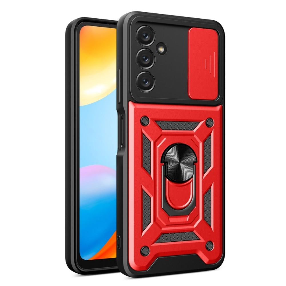 Funda Case para Samsung A50 Holder Protector Camara Rojo