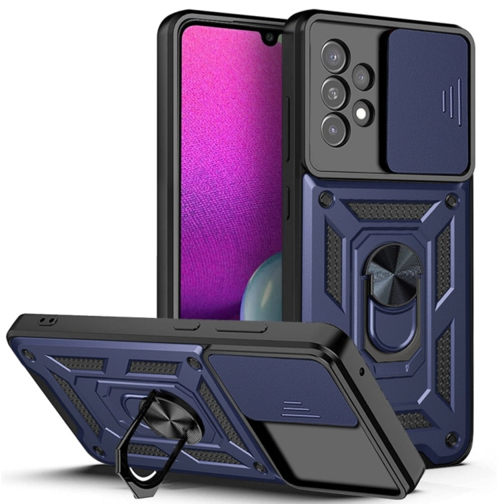 Funda Case para Samsung A33 Holder Protector Camara Azul