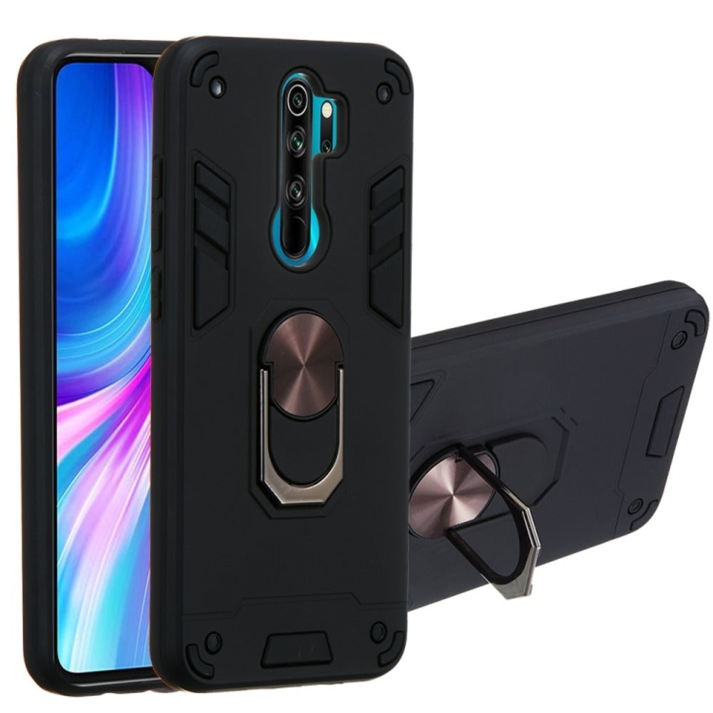 Funda for Xiaomi Redmi Note 8 Pro con Anillo Metálico Negro