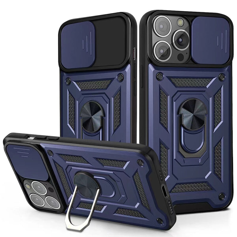 Funda Case para Xiaomi Note 9 Holder Protector Camara Azul