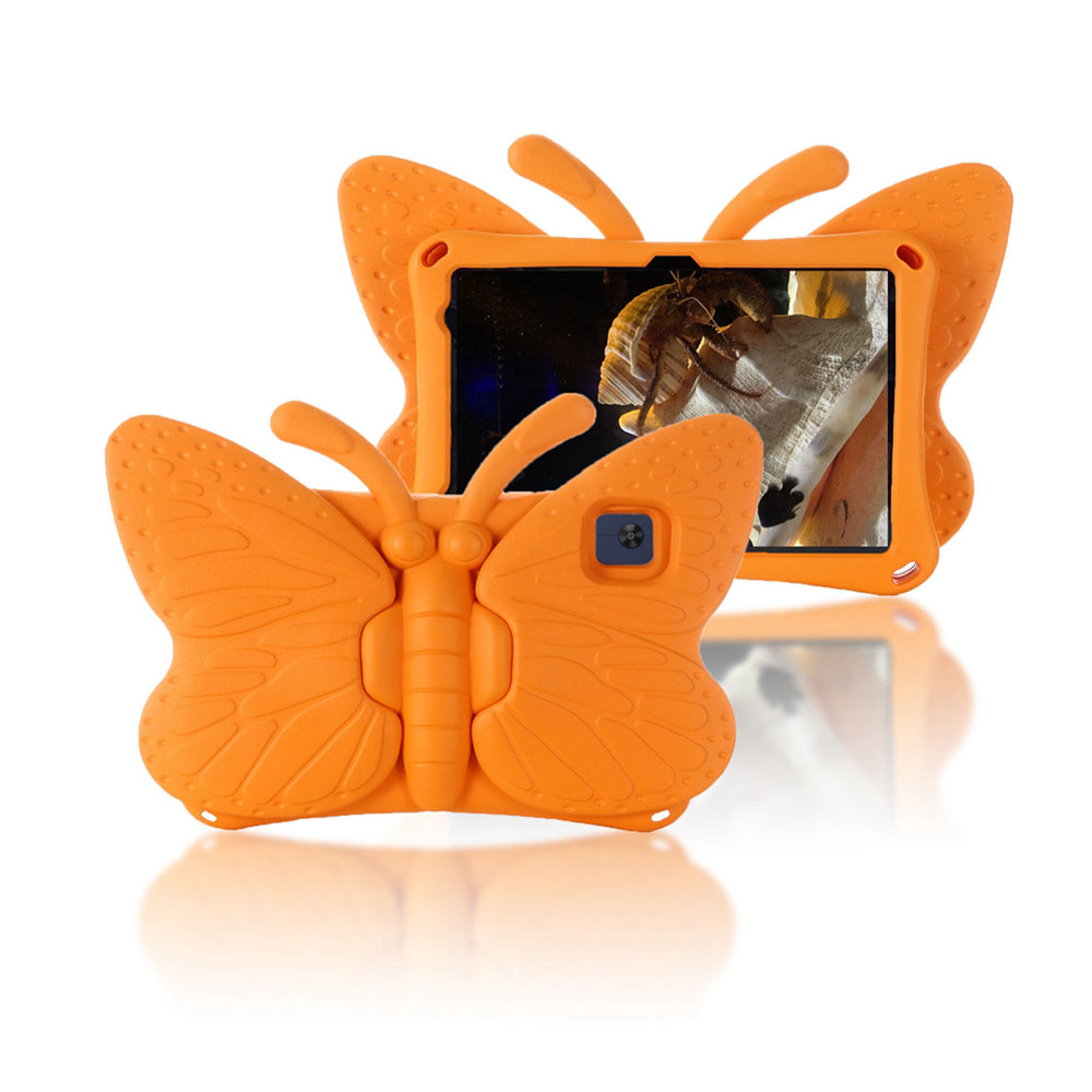 Funda para Samsung Tab A8 10.5" de Goma Mariposa Naranja