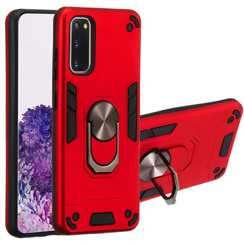 Funda para Xiaomi Redmi Note 10 5G con Anillo Metálico Rojo