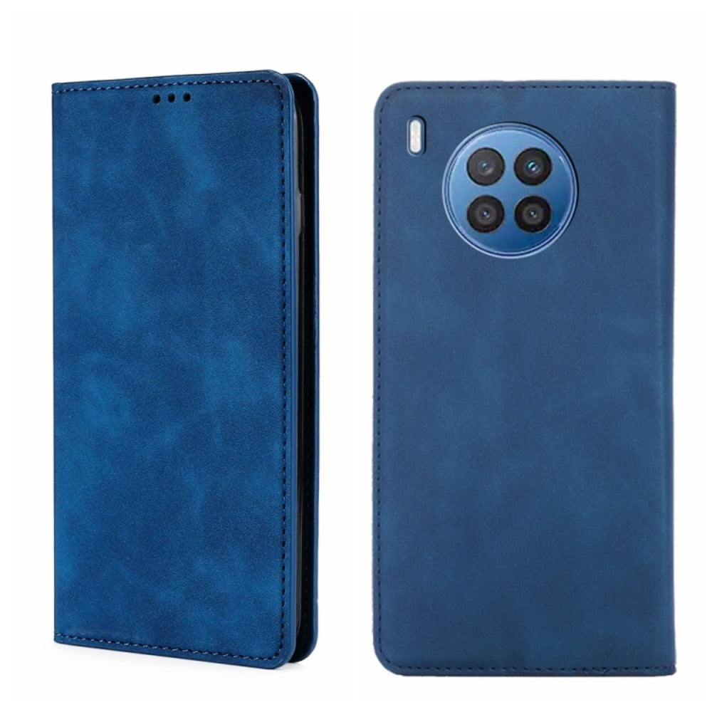 Funda Case para Huawei Nova 8I Flip Cover Azul Antishock